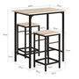 Voir la diapositive 3 : SOBUY SoBuy - Ensemble Table Et 2 Tabourets - Industriel - OGT10