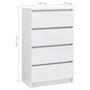 Voir la diapositive 6 : VIDAXL Buffet Blanc brillant 60x35x98,5 cm Bois d'ingenierie
