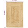 Voir la diapositive 5 : VIDAXL Tapis fait a la main Jute Naturel 120x180 cm