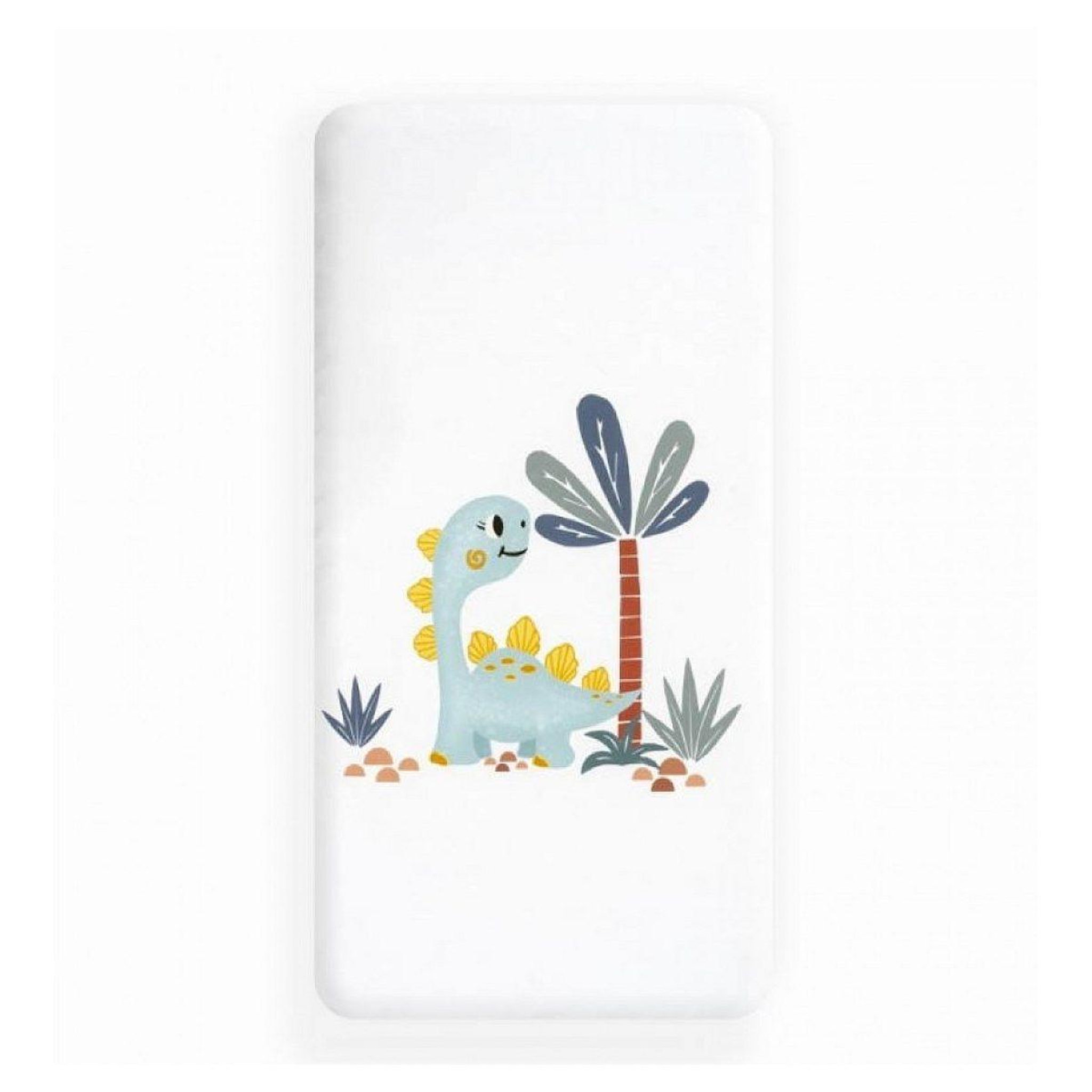 INTERBABY Parure lit bébé amovible dinosaures palmera - blanc