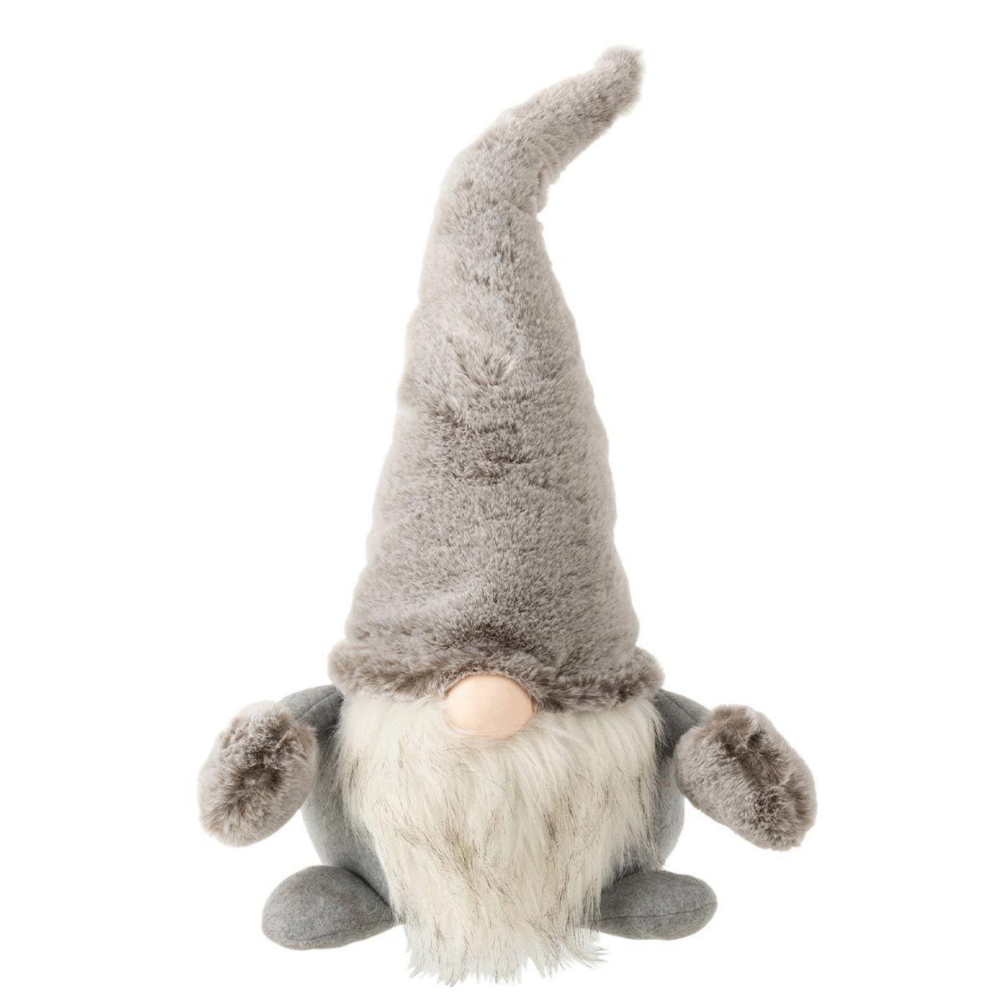 J-LINE Statuette Déco  Père Noël Debout  50cm Gris
