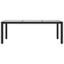 Voir la diapositive 3 : VIDAXL Table de jardin Noir 190x90x75 cm Verre trempe/resine tressee