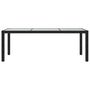 Voir la diapositive 3 : VIDAXL Table de jardin Noir 190x90x75 cm Verre trempe/resine tressee