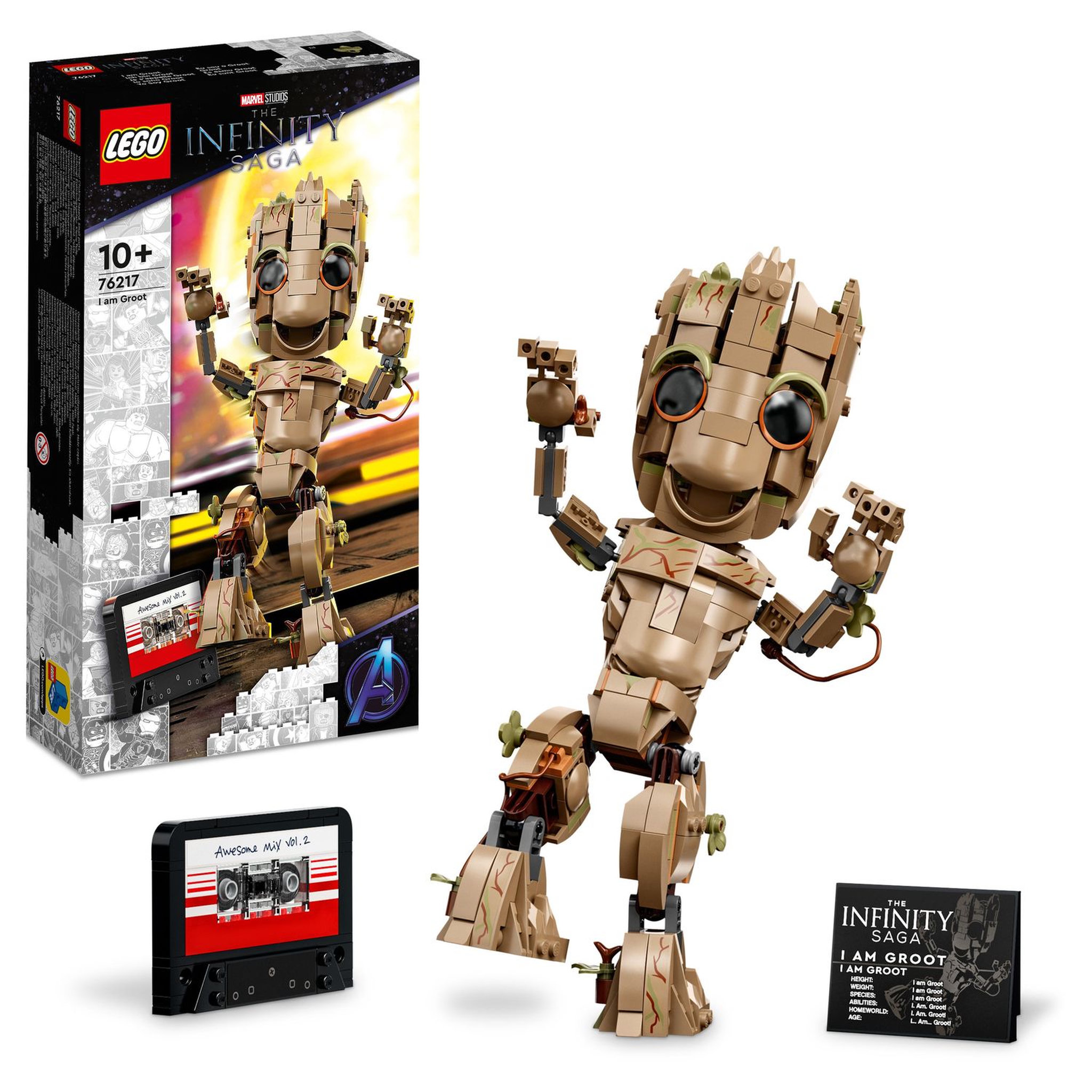 Voir la diapositive 2 : LEGO Marvel 76217 Je s'appelle GROOT , Jouet à Construire et Figurine du Bébé dans le Film, Les Gardiens de la Galaxie 2, Ensemble Marvel