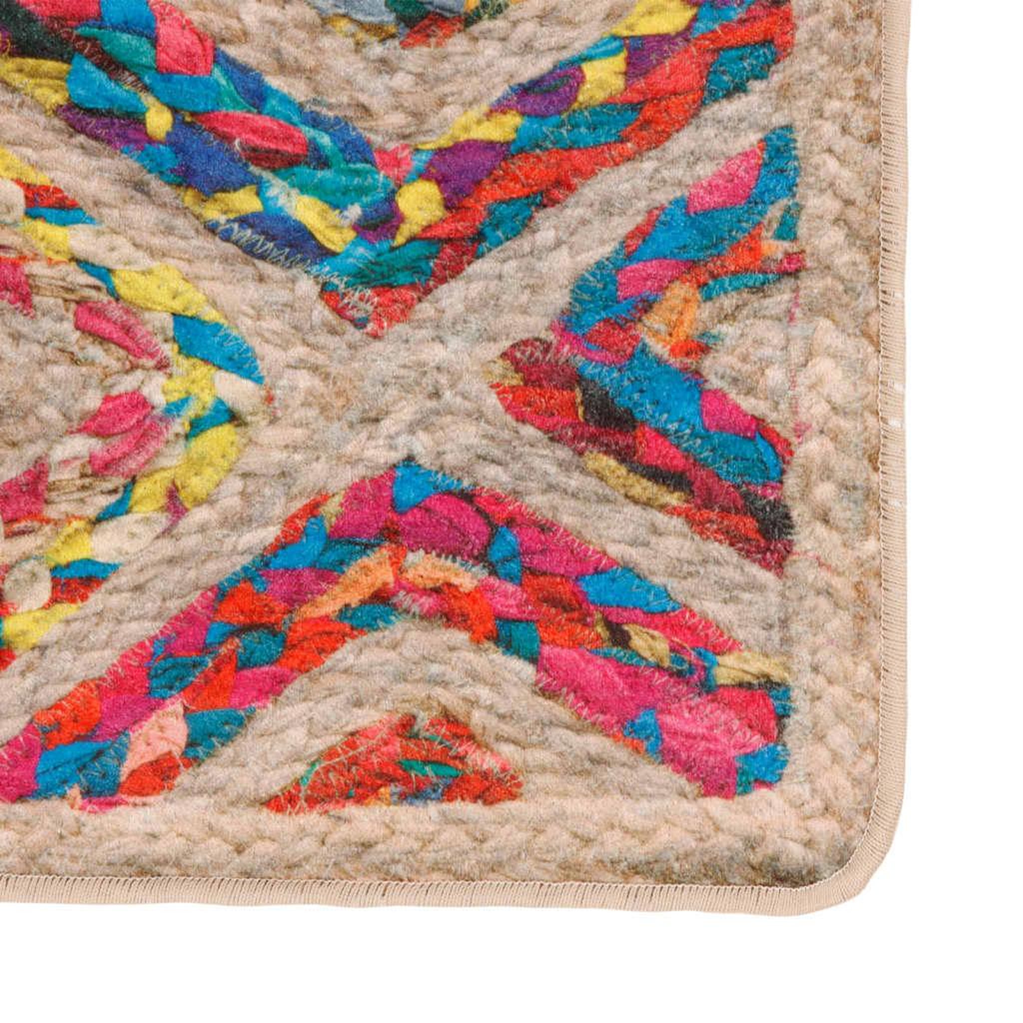 Voir la diapositive 3 : VIDAXL Tapis lavable multicolore 120x180 cm antiderapant