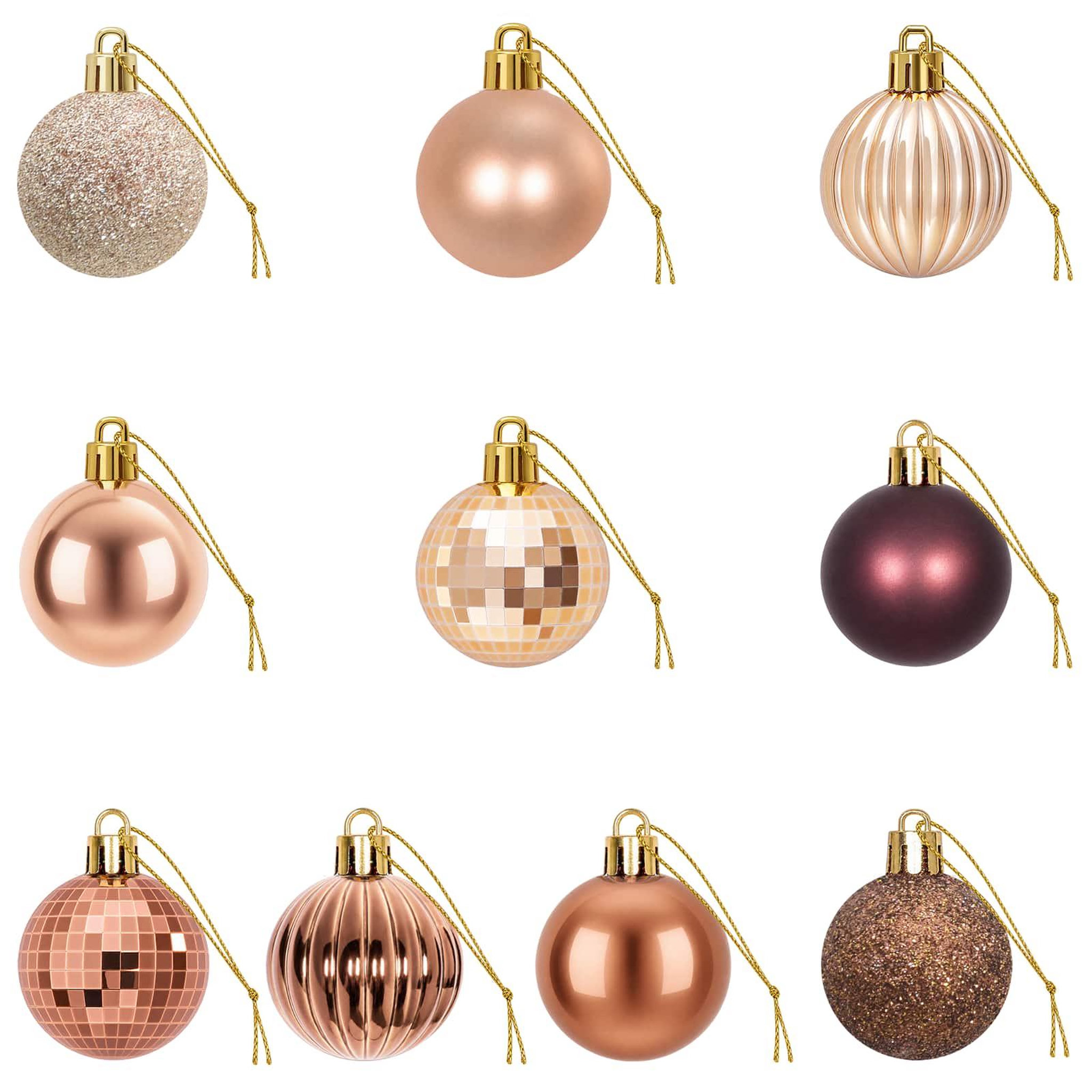 Voir la diapositive 5 : VIDAXL Ensemble de boules de Noël 100 pc Champagne et brun 4 cm