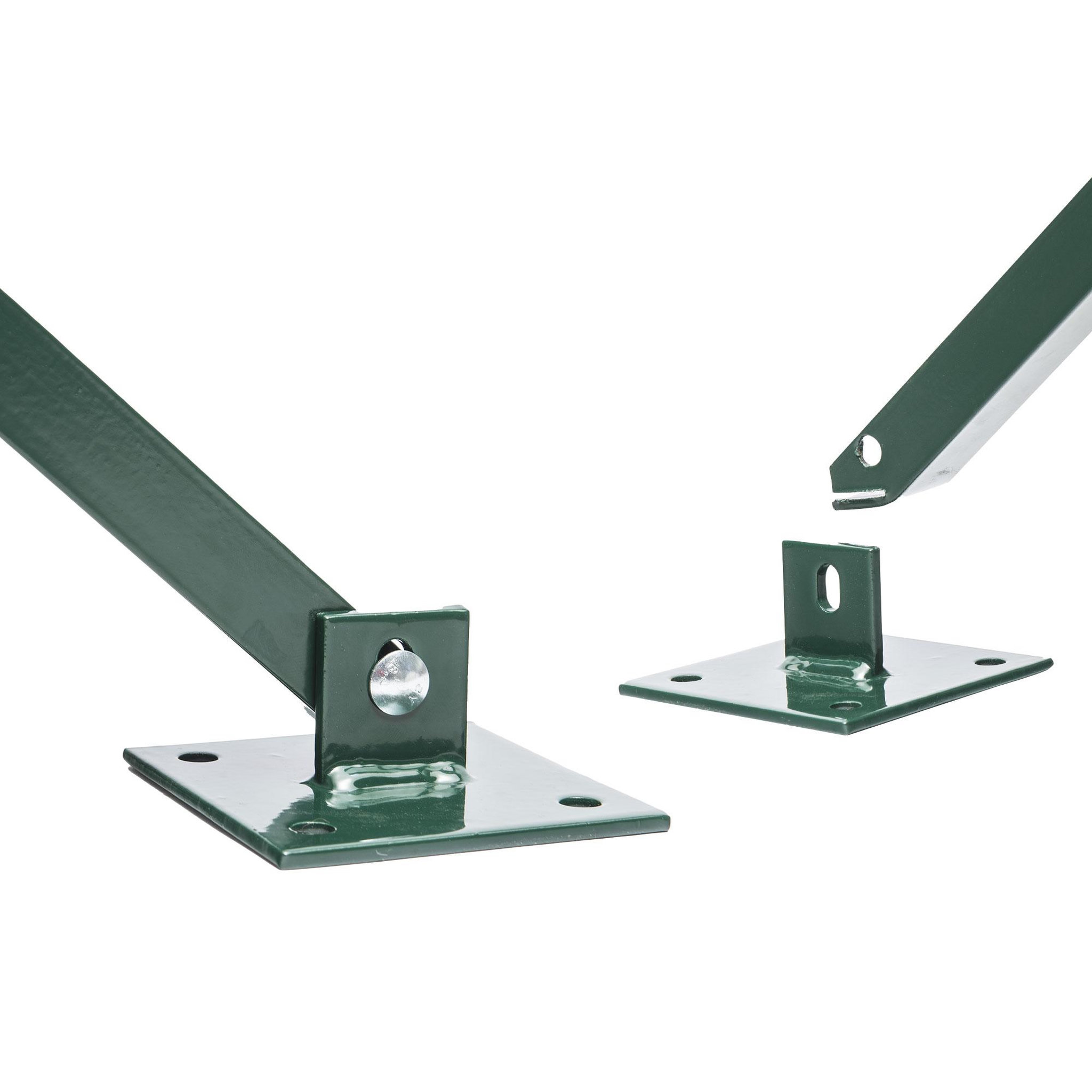 Voir la diapositive 2 : WERKAPRO Support jambe de force fer vert werka pro