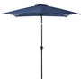 Voir la diapositive 1 : OUTSUNNY Parasol lumineux rectangulaire inclinable dim. 2,68L x 2,05l x 2,48H m parasol LED solaire métal polyester haute densité bleu