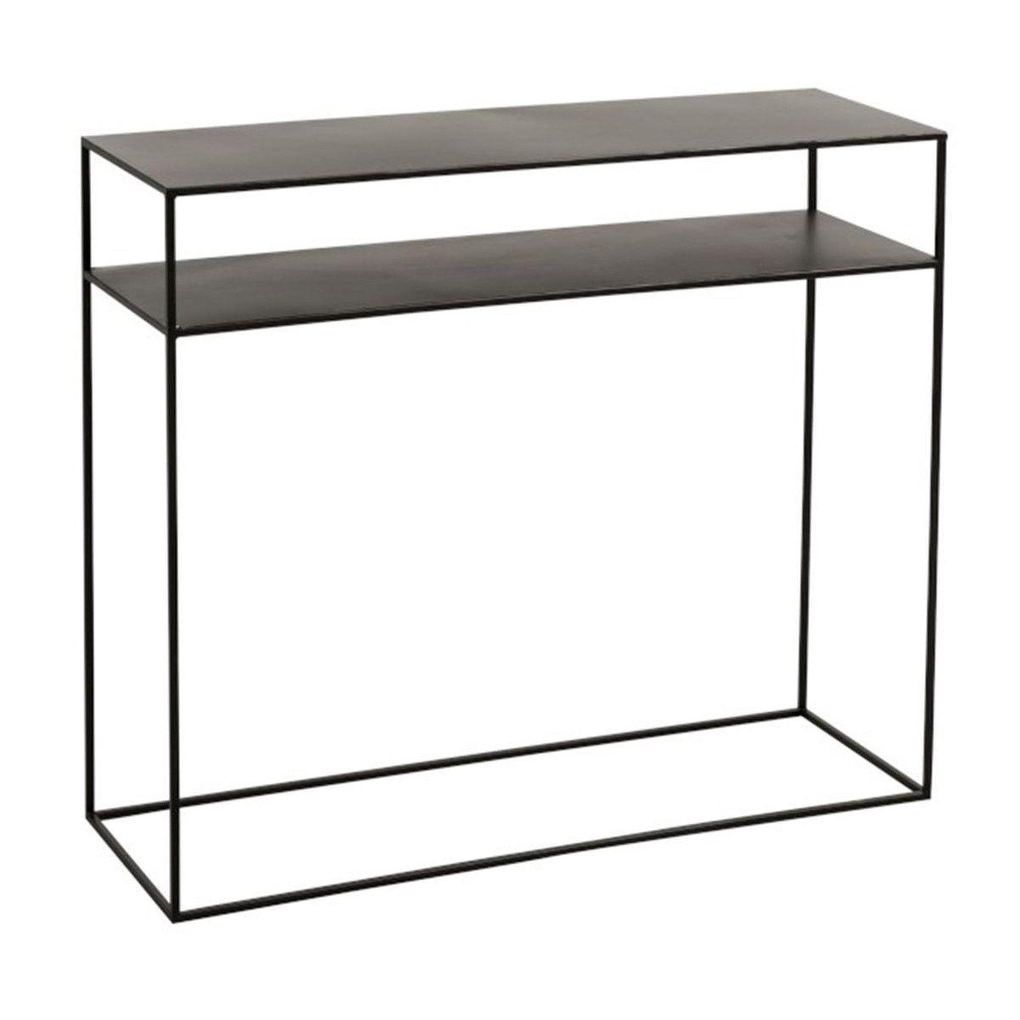 J-LINE Console design 2 niveaux  lovra  100cm noir