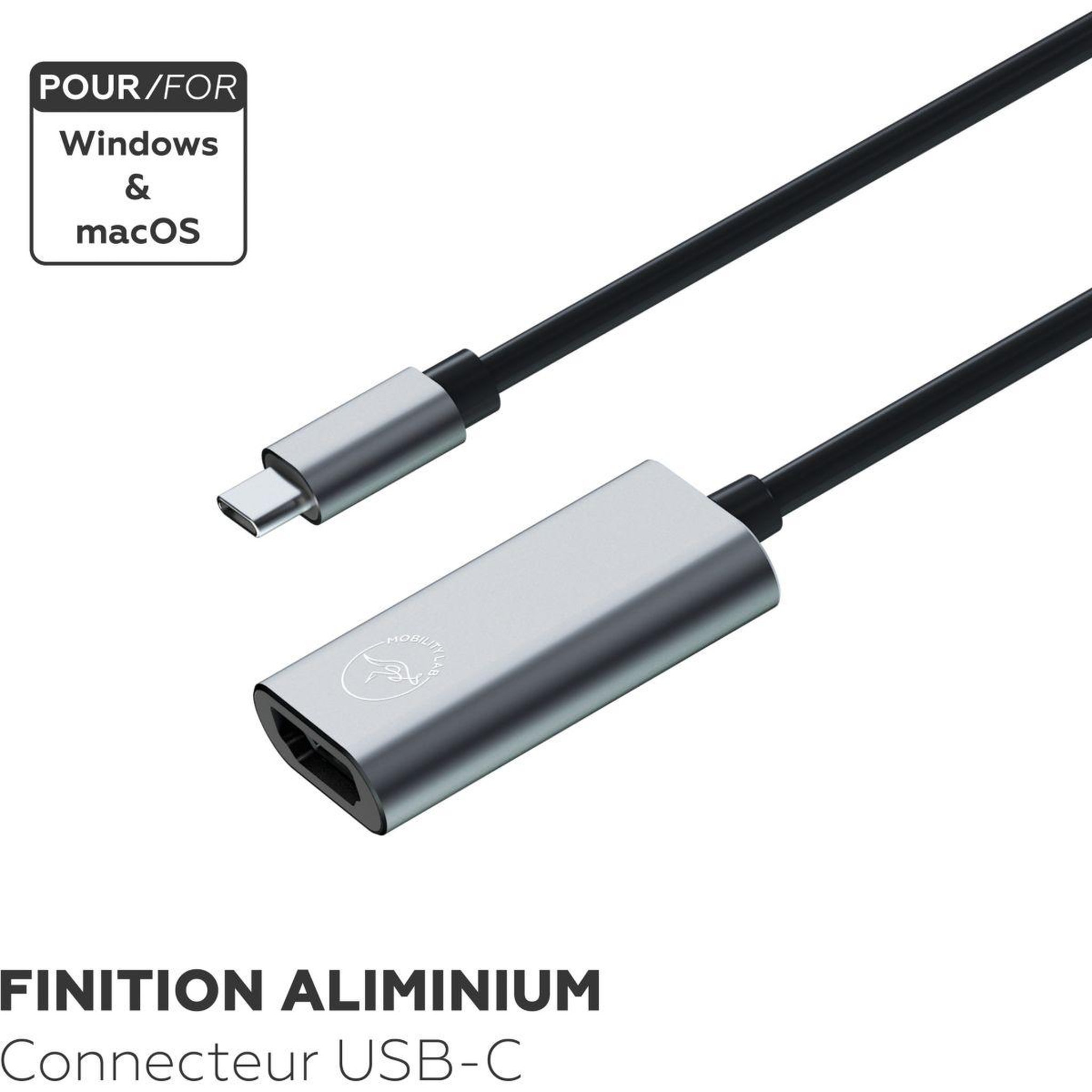 Voir la diapositive 3 : Mobility Lab Adaptateur usb-c/hdmi usb-c - hdmi 30hrz gs