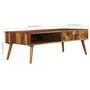 Voir la diapositive 6 : VIDAXL Table basse Bois massif avec finition miel 110x50x37 cm