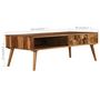 Voir la diapositive 6 : VIDAXL Table basse Bois massif avec finition miel 110x50x37 cm