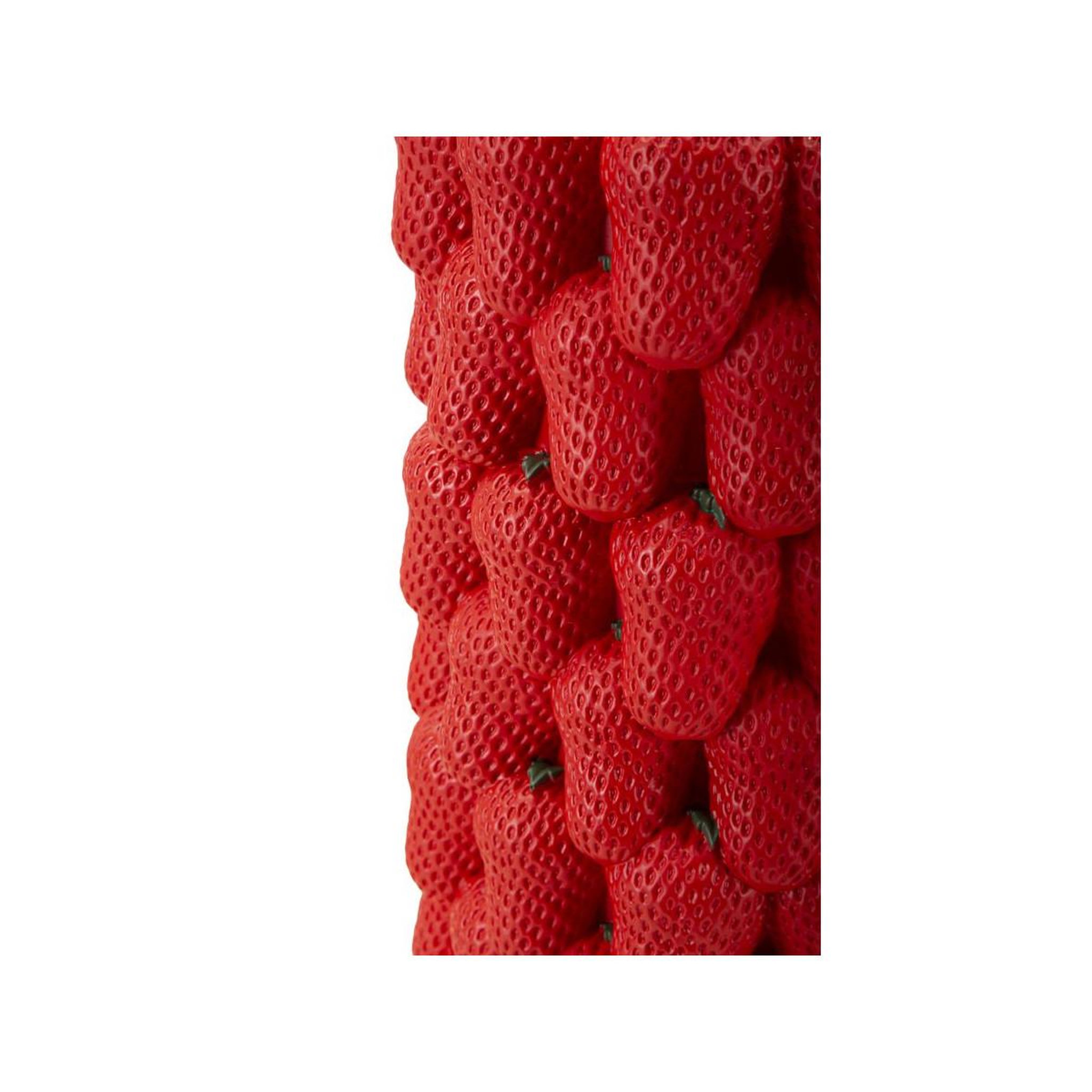 Voir la diapositive 3 : Paris Prix Vase déco fruits  fraises  32cm rouge