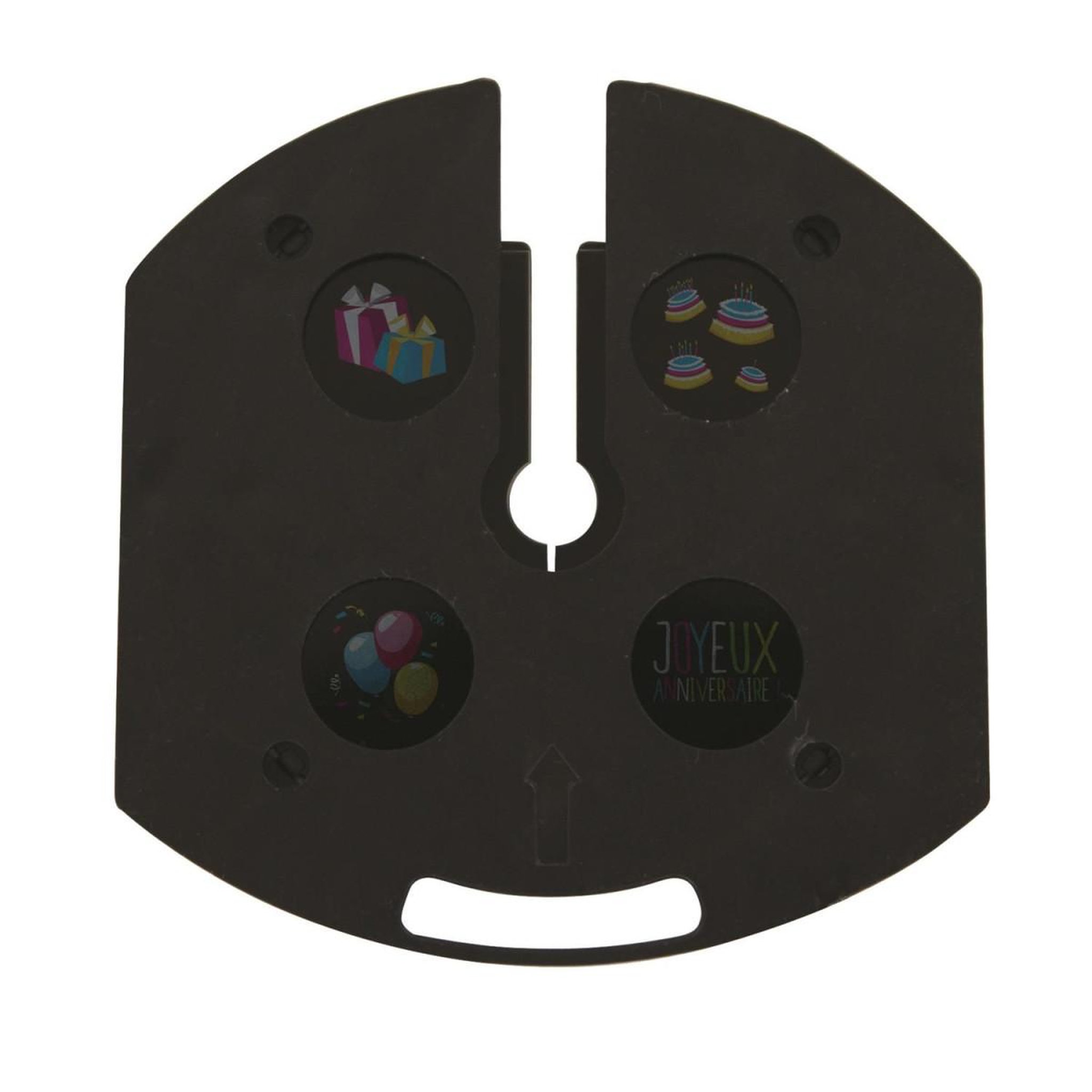 Voir la diapositive 2 : PARTY TIME Projecteur à led design  4 disques  16cm noir
