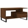 Voir la diapositive 2 : VIDAXL Table basse Chene marron 90x49x45 cm Bois d'ingenierie