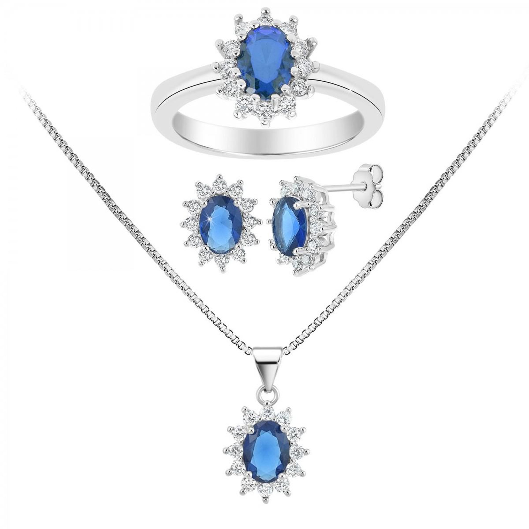 Voir la diapositive 1 : SC CRYSTAL Parure SC Crystal ornée de Zirconium