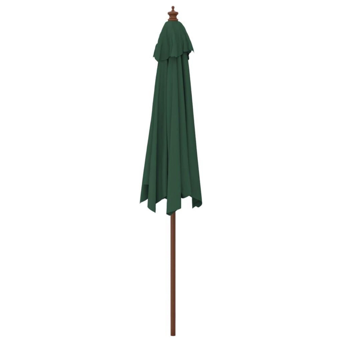 VIDAXL Parasol de jardin avec mat en bois vert 299x240 cm