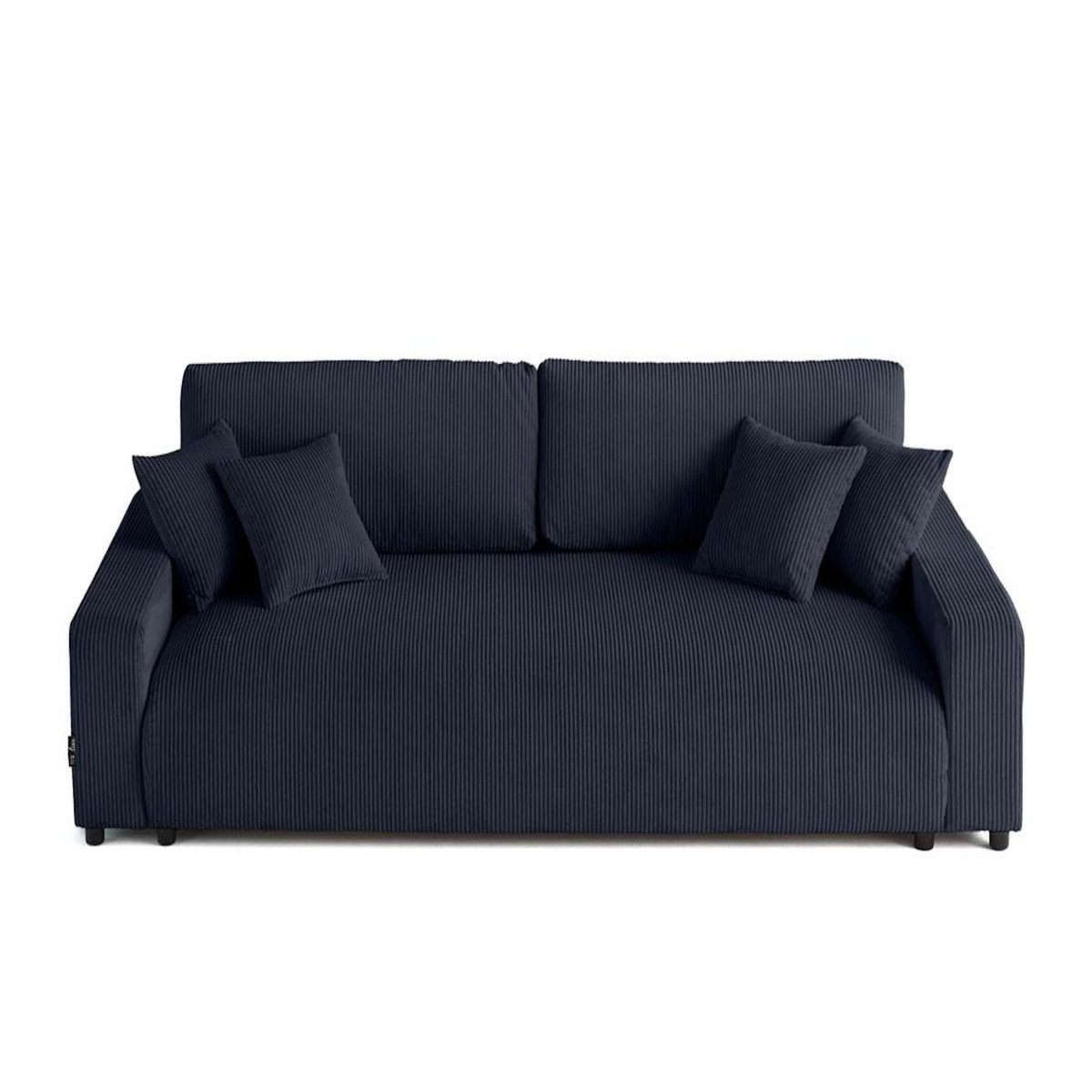 LISA DESIGN Pivoine - canapé droit 3 places - convertible avec coffre - en velours côtelé