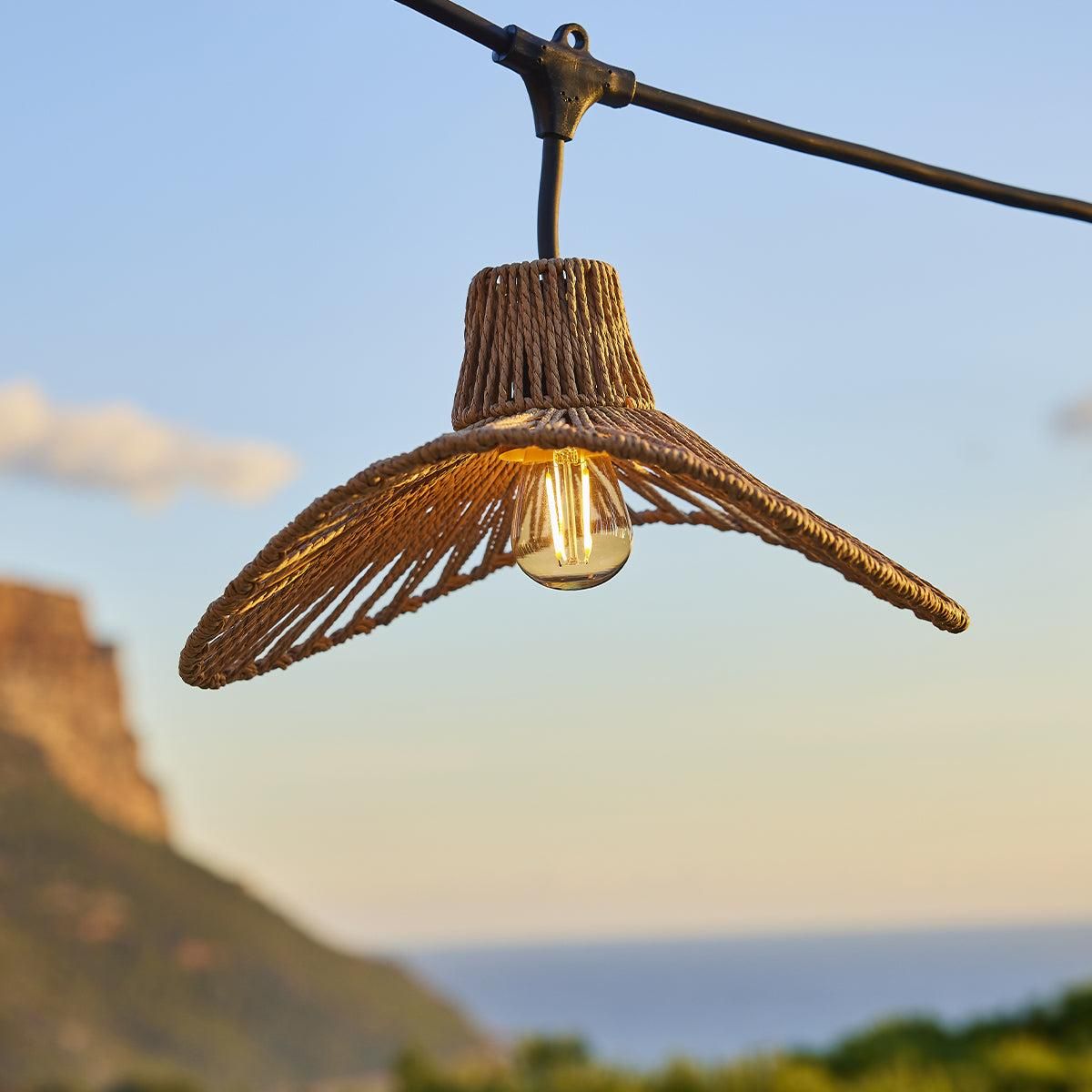 Lumisky Guirlande raccordable d'extérieur WAVY LIGHT Beige Corde 6m