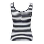 JACQUELINE DE YONG Débardeur /Blanc à Rayures Femme JDY Fransiska. Coloris disponibles : Bleu