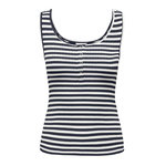 JACQUELINE DE YONG Débardeur /Blanc à Rayures Femme JDY Fransiska. Coloris disponibles : Bleu