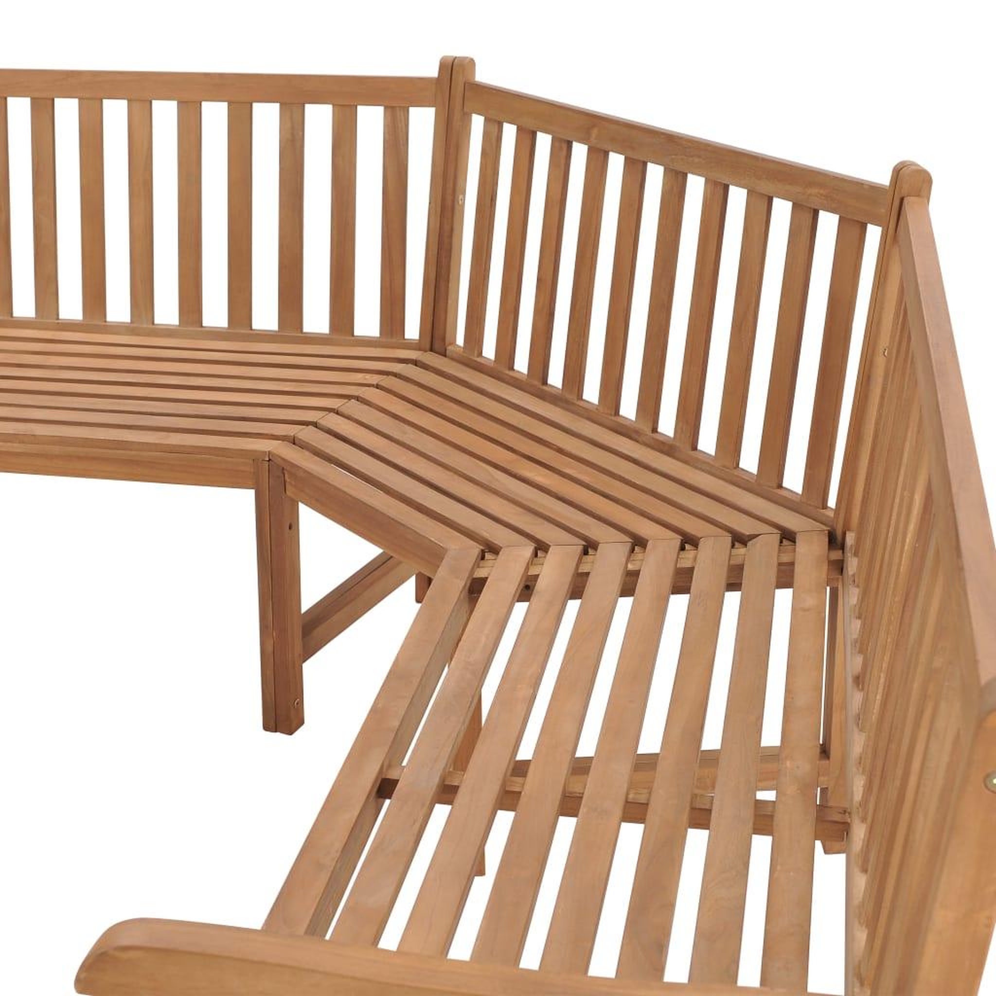 Voir la diapositive 3 : VIDAXL Banc d'angle de jardin 185x185x90 cm bois de teck solide