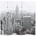 VIDAXL Cloison de separation pliable 200x170 cm New York Noir et blanc