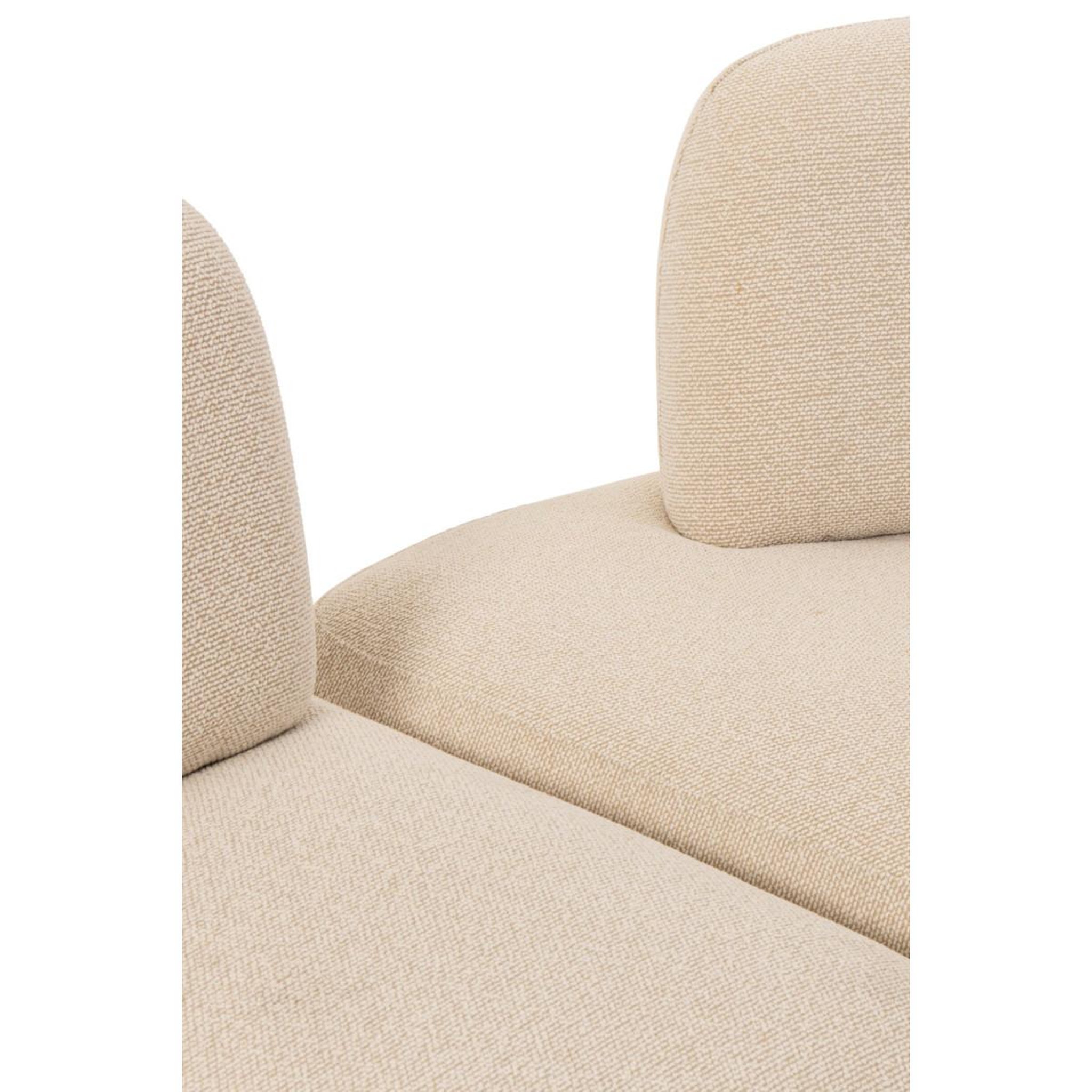 Voir la diapositive 5 : J-LINE Canapé d'angle modulable  margo  152cm écru