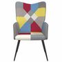 Voir la diapositive 3 : VIDAXL Chaise de relaxation Patchwork Tissu