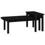 Voir la diapositive 2 : VIDAXL Ensemble de tables basses 2 pcs Noir Bois massif de pin