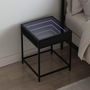 Voir la diapositive 1 : VIDAXL Table de chevet avec LED infini noir 40x40x51 cm