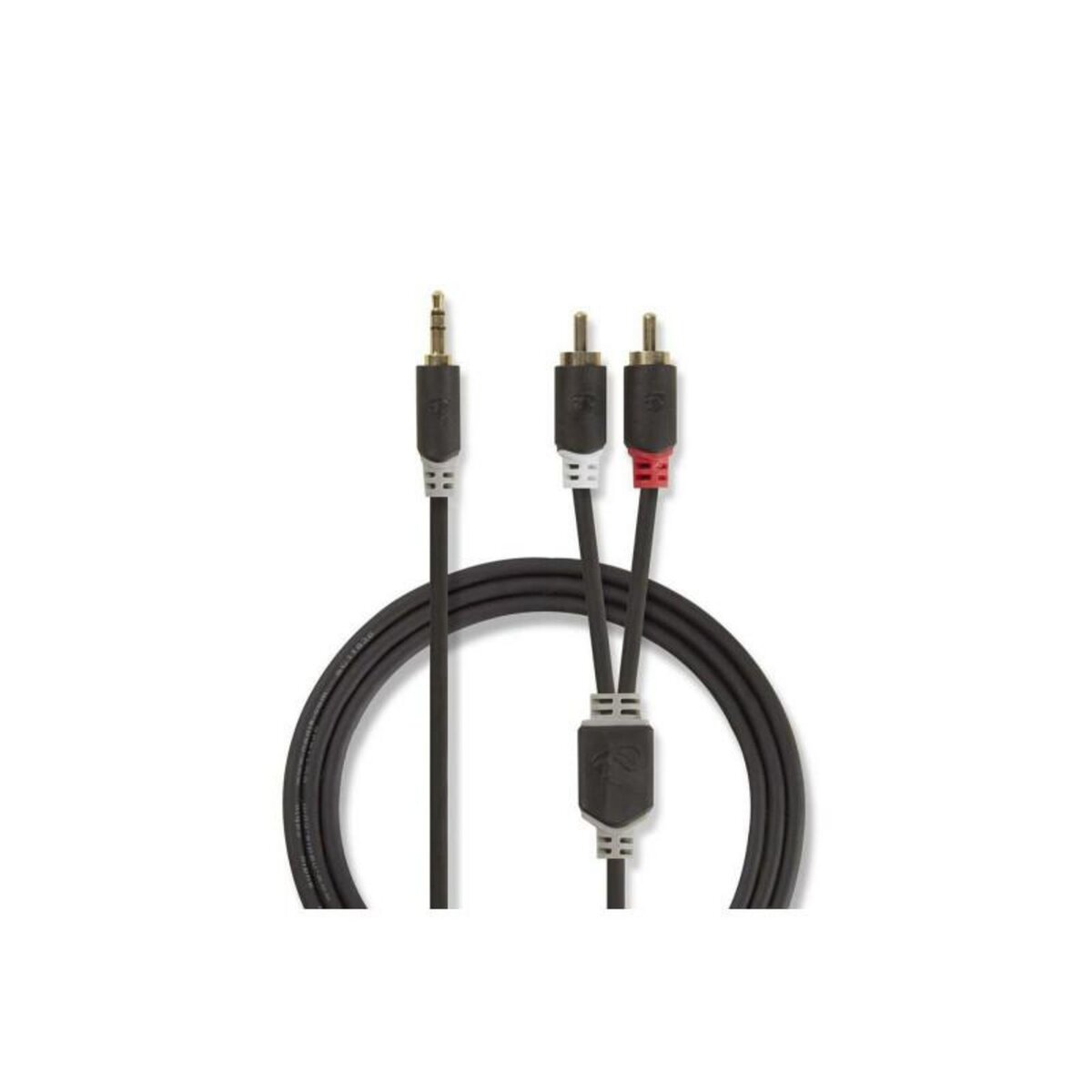 NEDIS Câble audio stéréo | 3.5 mm Mâle | 2x RCA Male | Plaqué or | 1.00 m | R NEDIS - CABW22200AT10