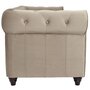 Voir la diapositive 3 : Paris Prix Canapé 3 Places Velours  Chesterfield  209cm Taupe