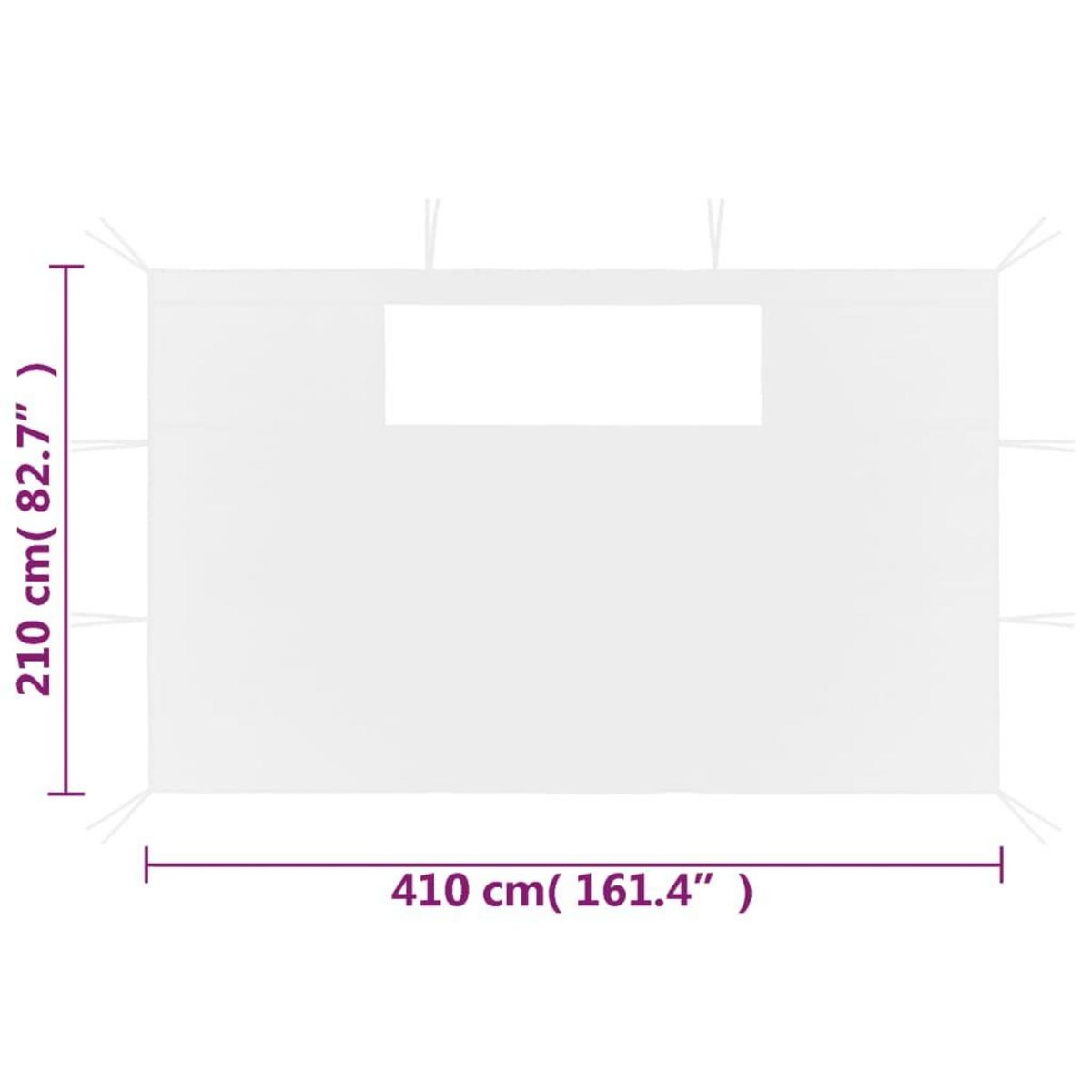 VIDAXL Parois laterales de belvedere avec fenetres 2 pcs Blanc