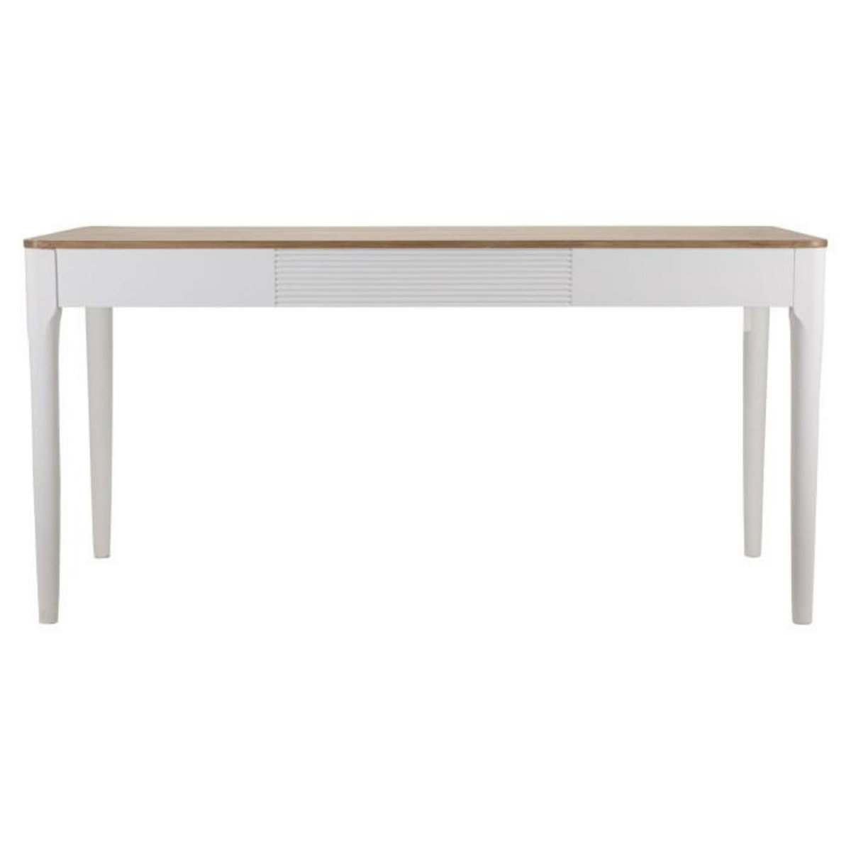 Paris Prix Table à Manger en Bois  Matera  180cm Blanc & Naturel