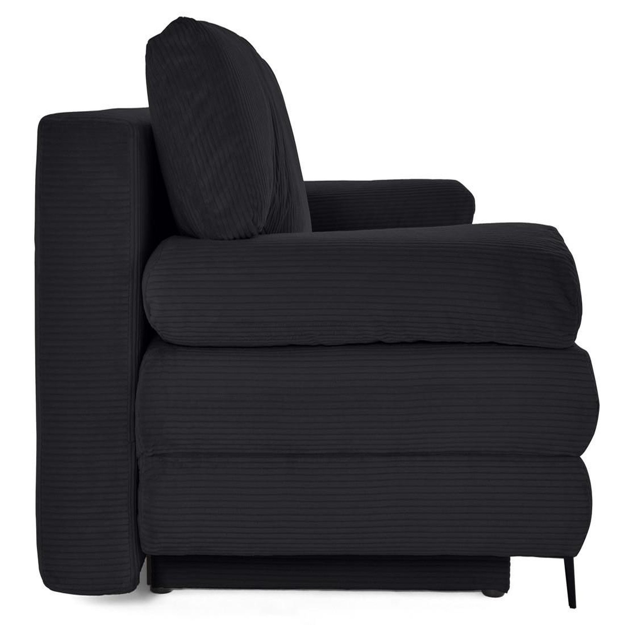 Voir la diapositive 5 : BEST MOBILIER Elton - canapé 3 places convertible avec coffre en velours côtelé