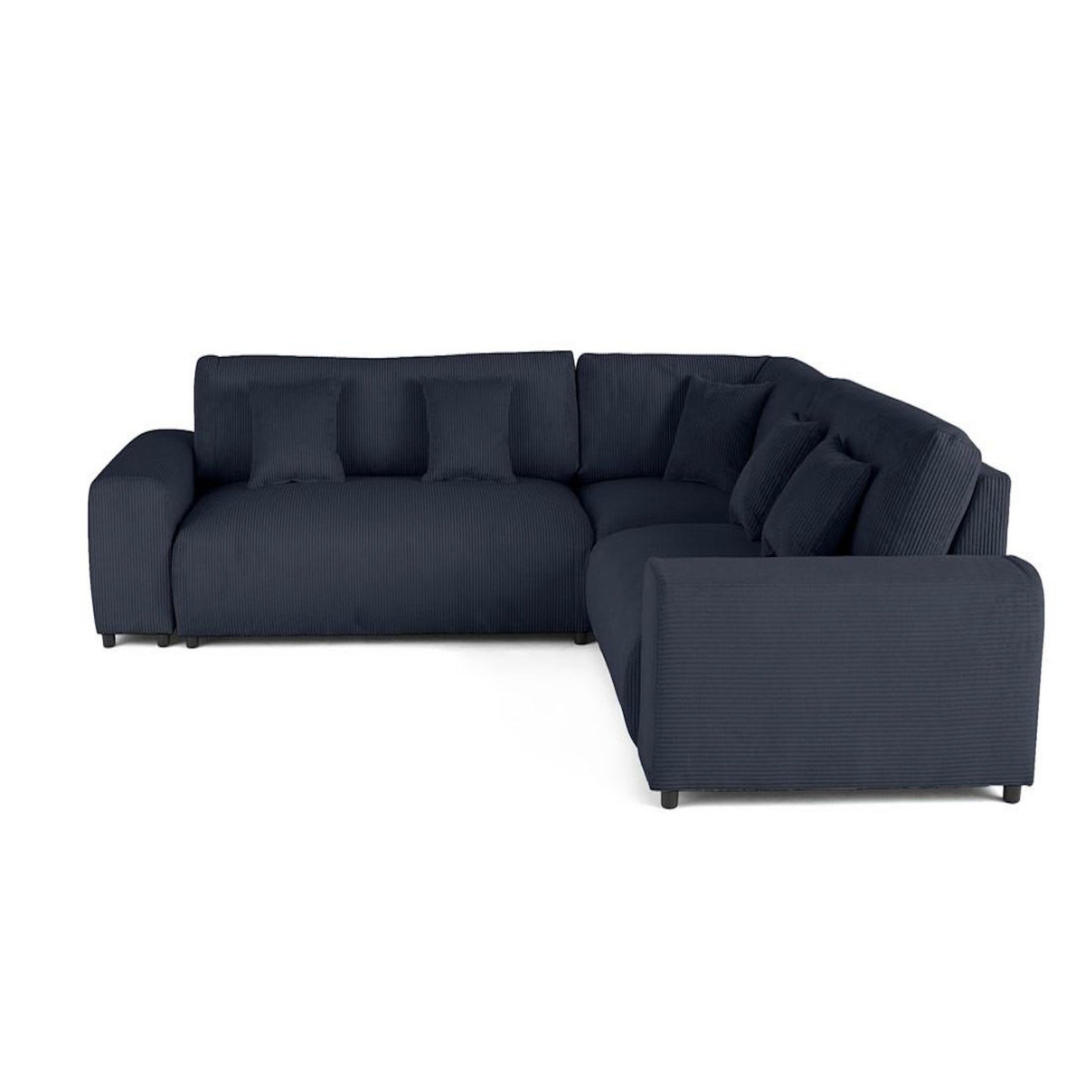 LISA DESIGN Garance - canapé modulable d'angle droit - 5 places - en velours côtelé