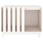 Voir la diapositive 5 : VIDAXL Niche pour chien Blanc 90x60x67 cm Bois de pin massif