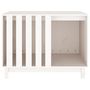 Voir la diapositive 5 : VIDAXL Niche pour chien Blanc 90x60x67 cm Bois de pin massif