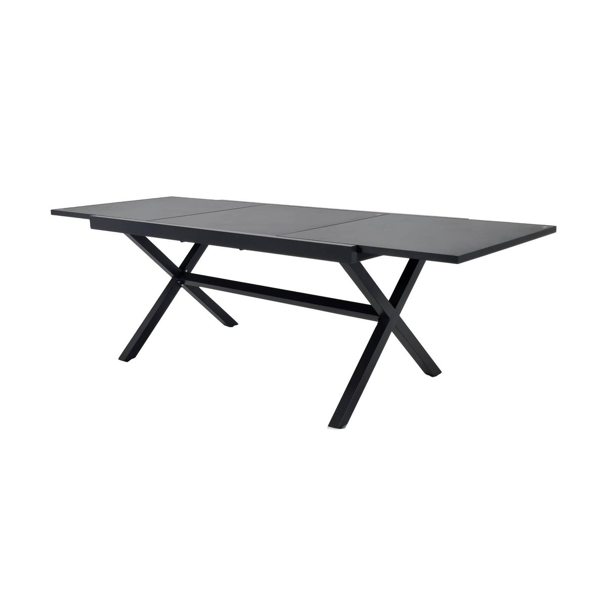 SWEEEK Table de jardin extensible aluminium 8 places anthracite - Ventura