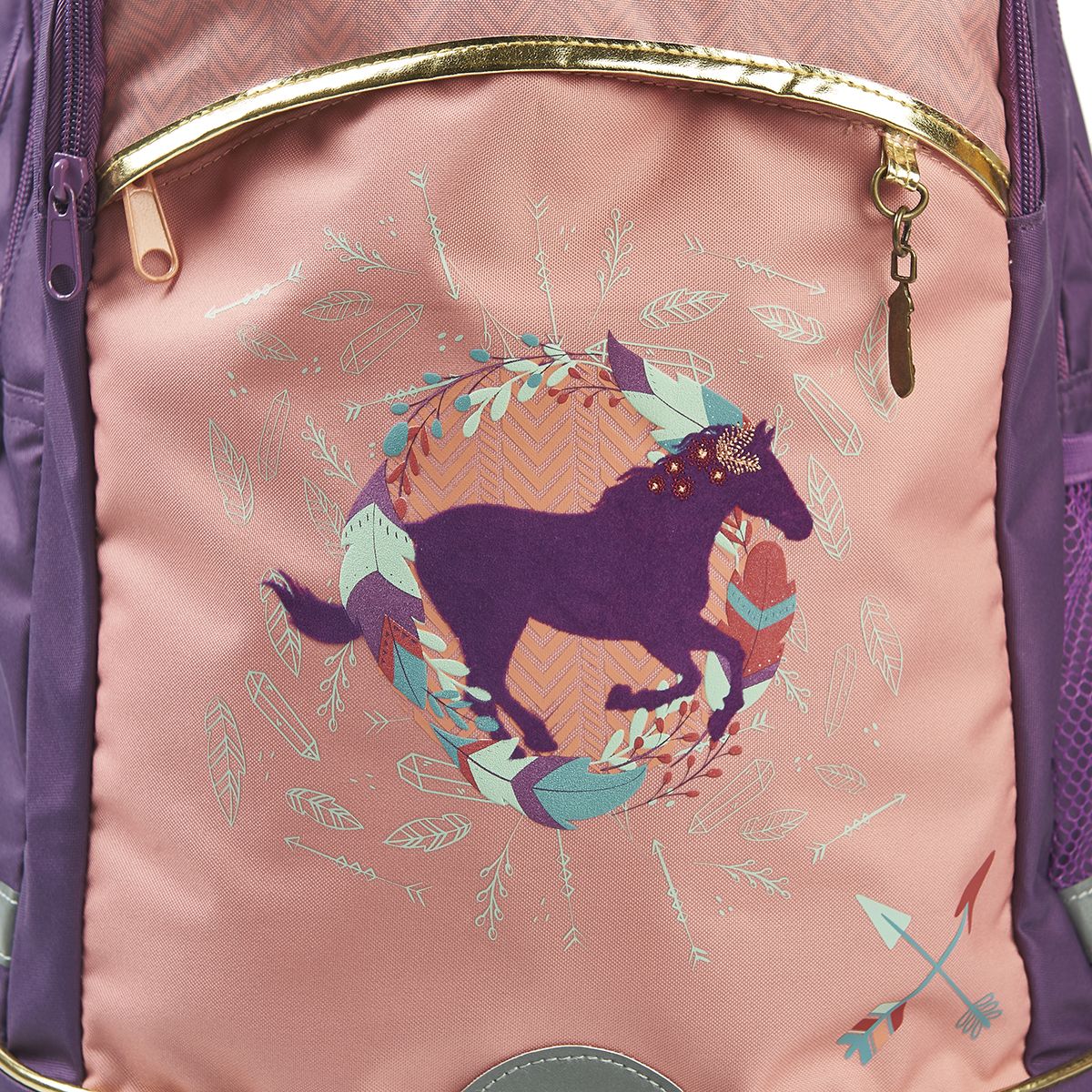 AUCHAN Sac à dos 2 compartiments cheval WILD HORSE