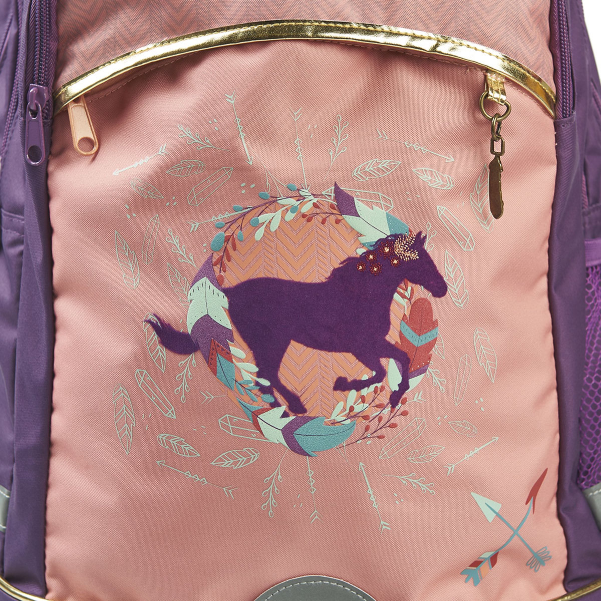 AUCHAN Sac à dos 2 compartiments cheval WILD HORSE