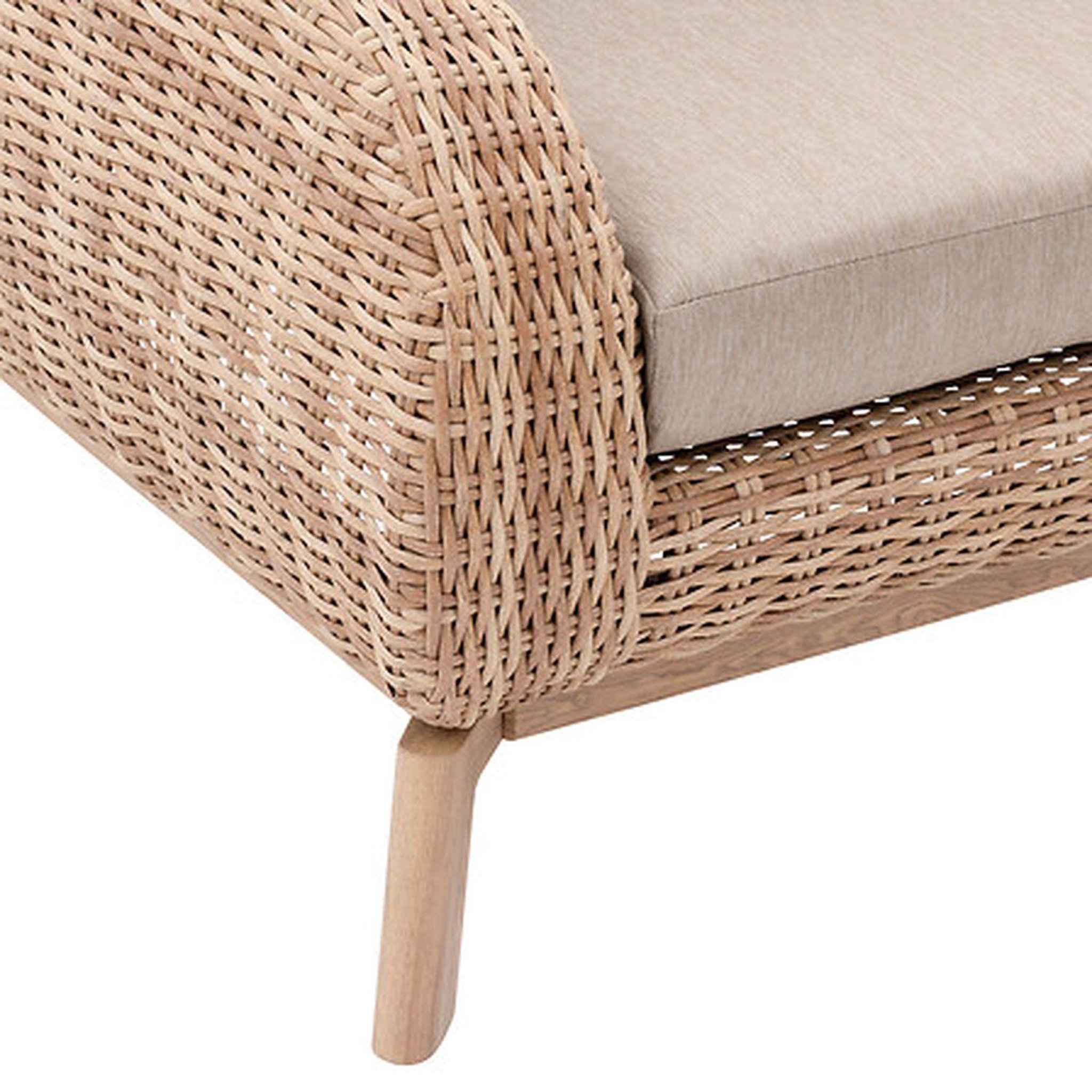 Voir la diapositive 5 : HESPERIDE Canapé de jardin en résine tressée 2 places manissa - honey et beige