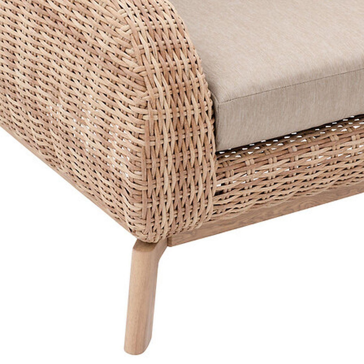 HESPERIDE Canapé de jardin en résine tressée 2 places MANISSA - Honey et beige