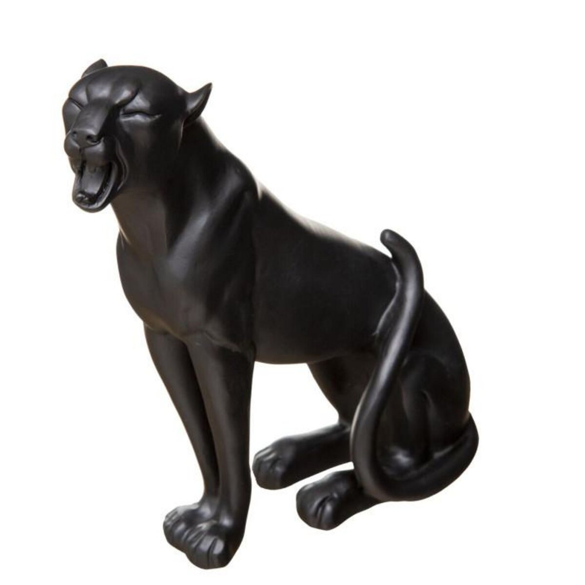 ATMOSPHERA Statuette Déco  Léopard qui Rugit  19cm Noir