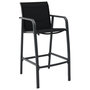 Voir la diapositive 2 : VIDAXL Chaises de bar de jardin lot de 4 Noir Textilene