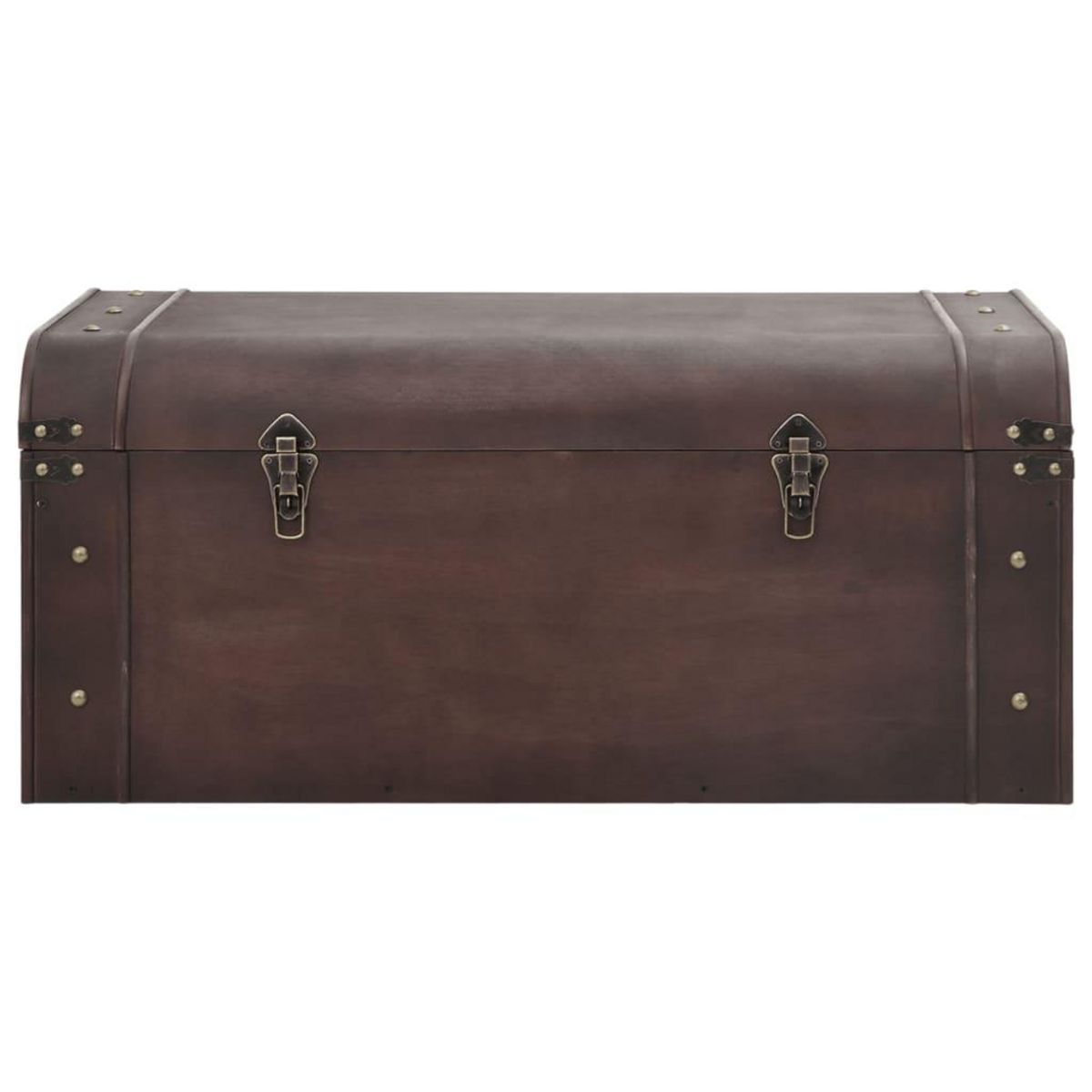 VIDAXL Coffre a tresors avec loquets marron fonce contreplaque