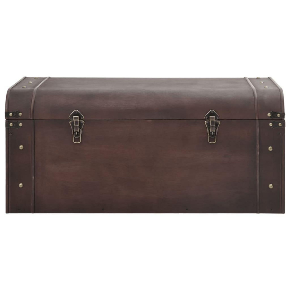 VIDAXL Coffre a tresors avec loquets marron fonce contreplaque