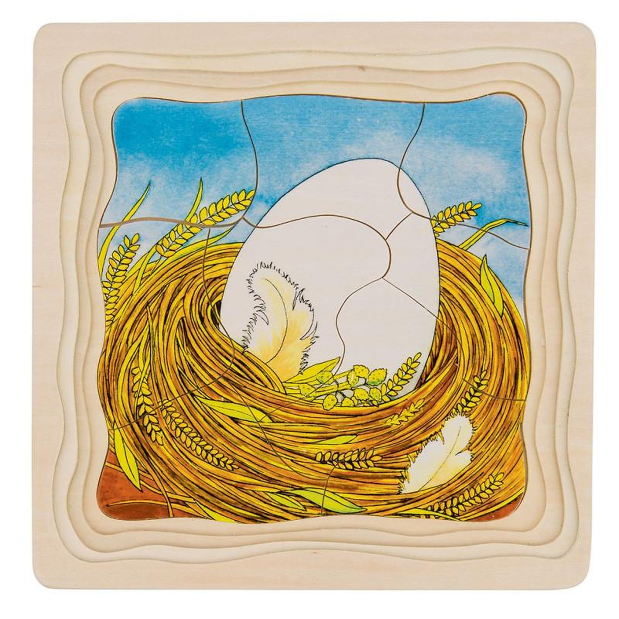 Goki GOKI Puzzle à couches La poule