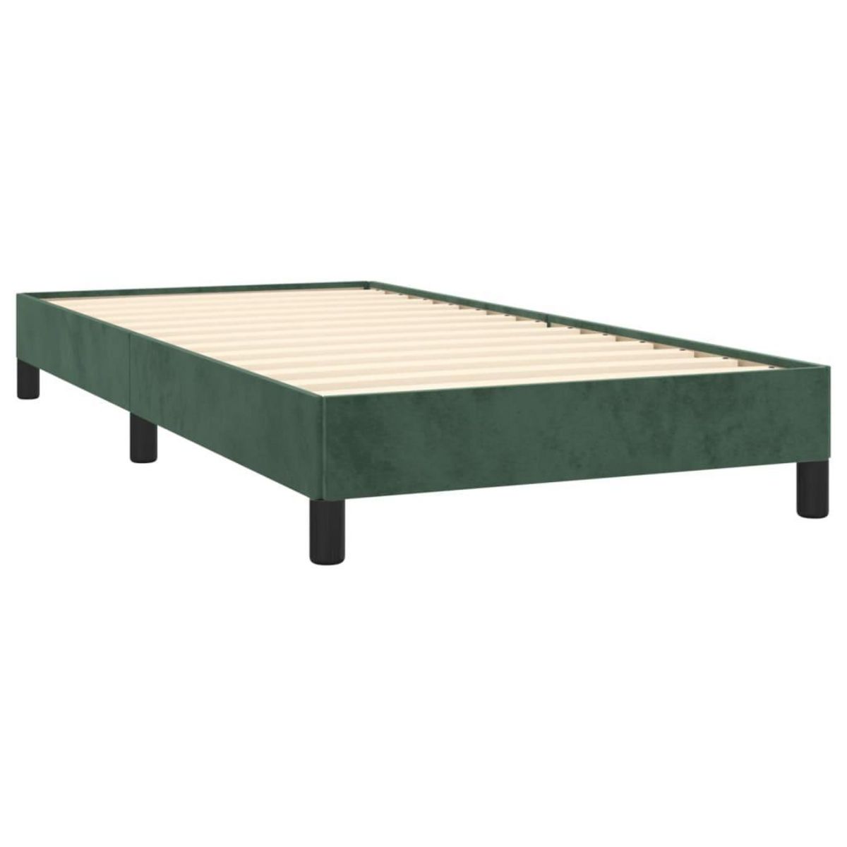 VIDAXL Cadre de lit sans matelas vert fonce 90x200 cm velours